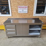 Stainless Steel Cupboard With Drawers - 1800x600mm