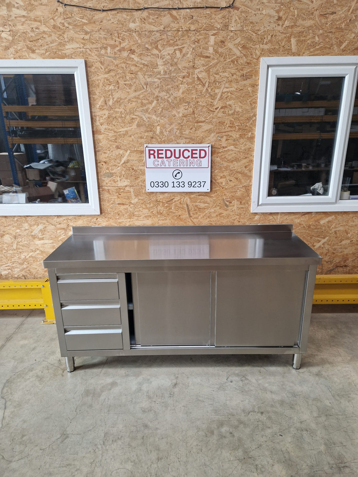 Stainless Steel Cupboard With Drawers - 1800x600mm