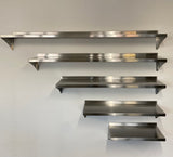 Stainless Steel Wall Shelf With Hook Rail - 1500x300mm