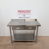 Stainless Steel Table with Drawers - 1200x600mm
