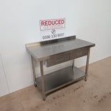 Stainless Steel Table with Drawers - 1200x600mm