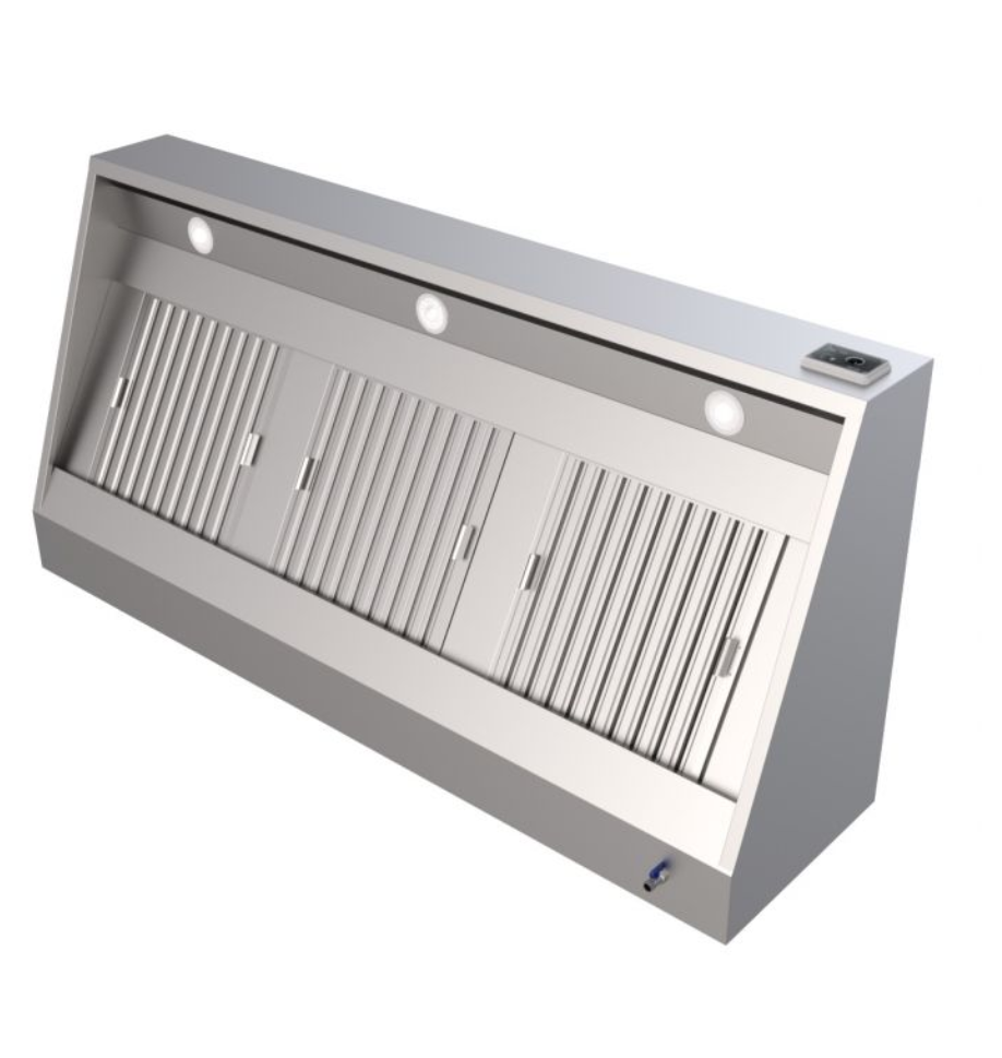 Combisteel 1100mm Deep Extraction Hood – 2000mm Wide with Motor, Filters & LED Lights