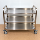 Stainless Steel Serving Trolley - 3 Tier - 950x500x950mm (LxWxH)