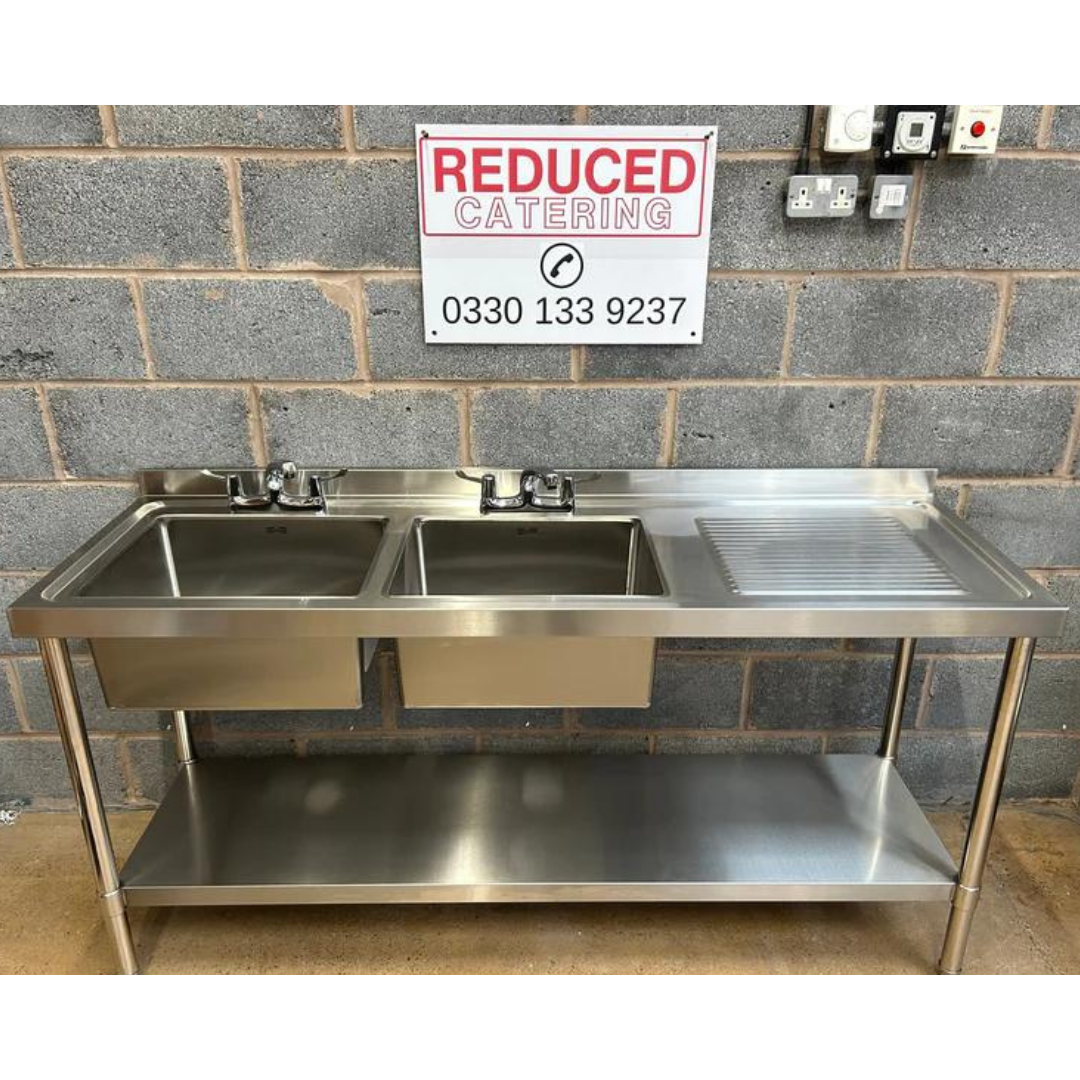 1800mm Double Bowl Sink - Left Hand Bowl