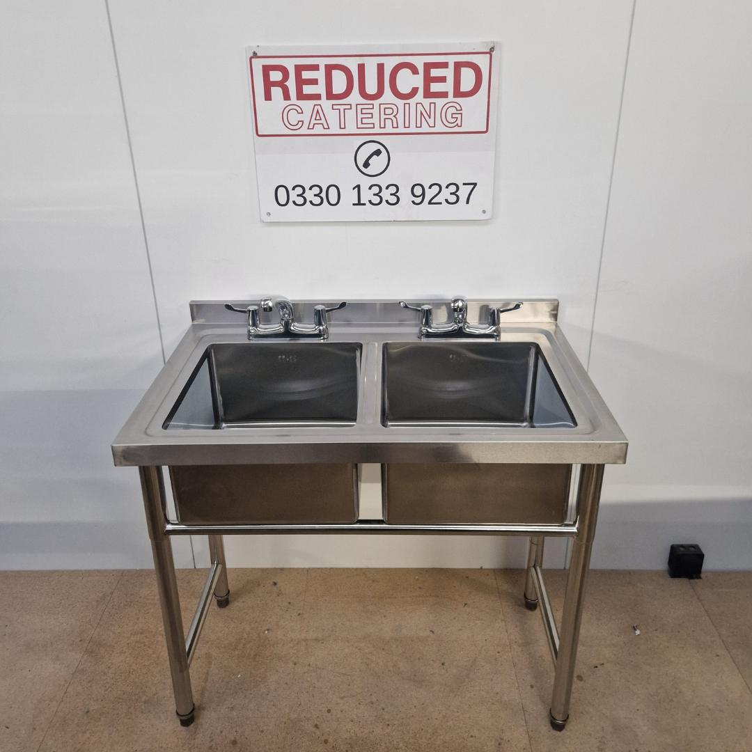 Double Bowl Sink 1000mm  - No Undershelf - No Draining Board