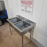 Double Bowl Sink 1000mm  - No Undershelf - No Draining Board
