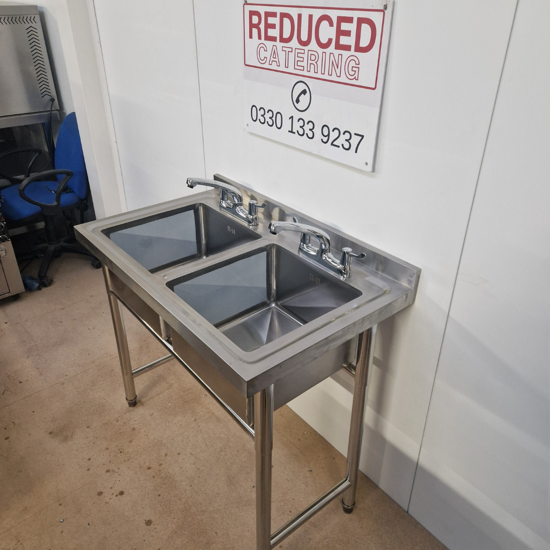 Double Bowl Sink 1000mm  - No Undershelf - No Draining Board