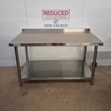 Stainless Steel Wall Prep table - 1500x600x900mm (WxDxH)