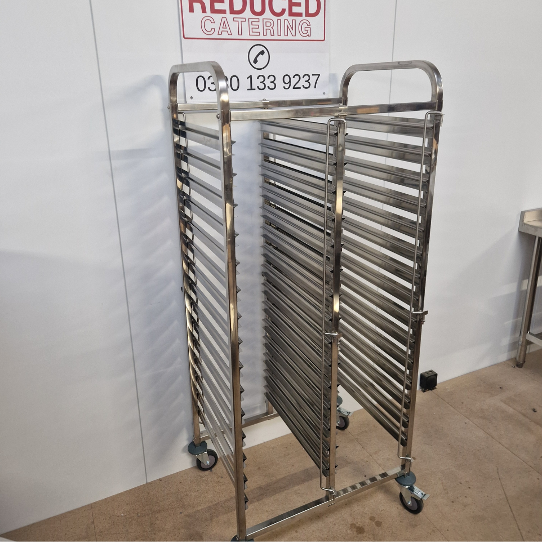 Gastronorm Pan Rack Trolley Dual Row 15 Layer