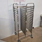 Gastronorm Pan Rack Trolley Dual Row 15 Layer